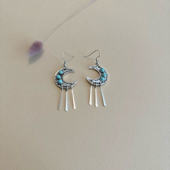 Moon drop earrings N1068 - Picture 2 of 4